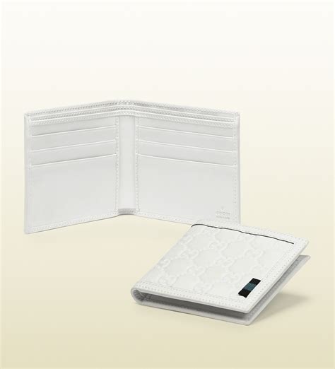 gucci white leather wallet|Gucci leather bifold wallet.